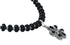 Native American Onyx And Sterling Silver Flower Pendant Bead Necklace JX125437